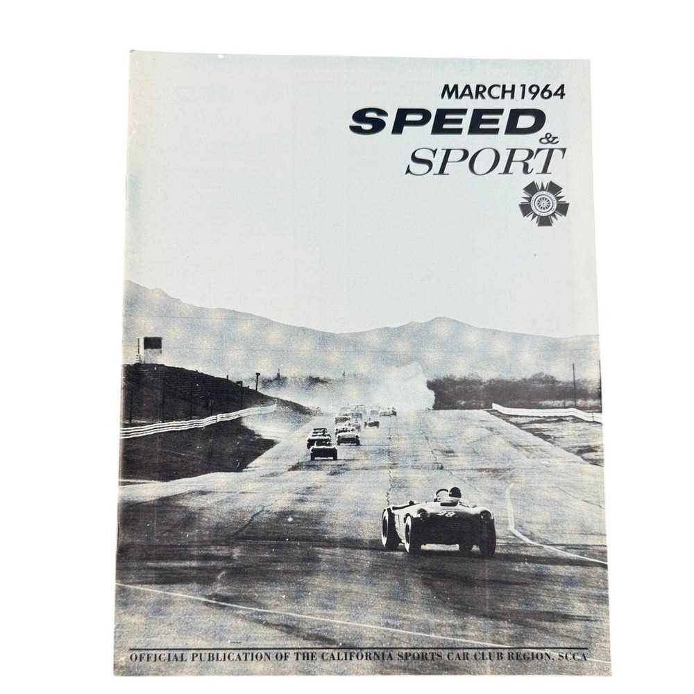 RARE VNTG March 64 Speed & Sport Magazine SCCA Riverside Raceway Sunbeam Alpine